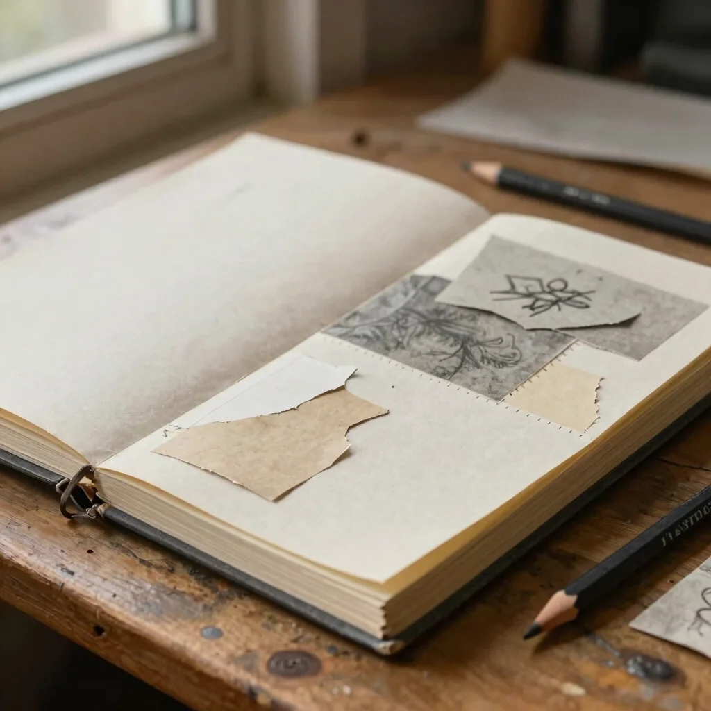 A Sketchbook Made From Leftovers